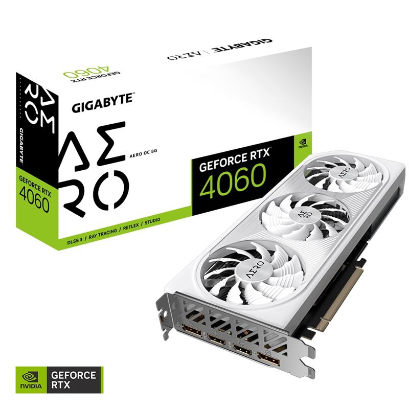 Gigabyte GeForce RTX 4060 AERO OC 8G NVIDIA 8 GB GDDR6