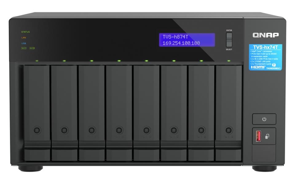 QNAP TVS-H874T-I7-32G data-opslag-server NAS Tower Ethernet LAN Zwart