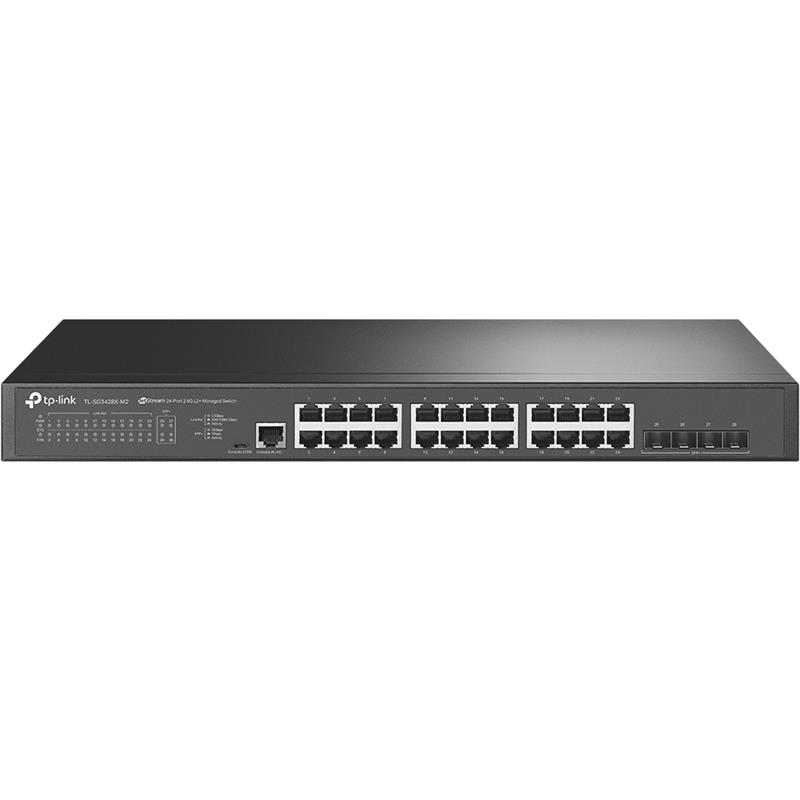 TP-Link TL-SG3428X-M2 netwerk-switch Managed L2+ 2.5G Ethernet (100/1000/2500) 1U Zwart