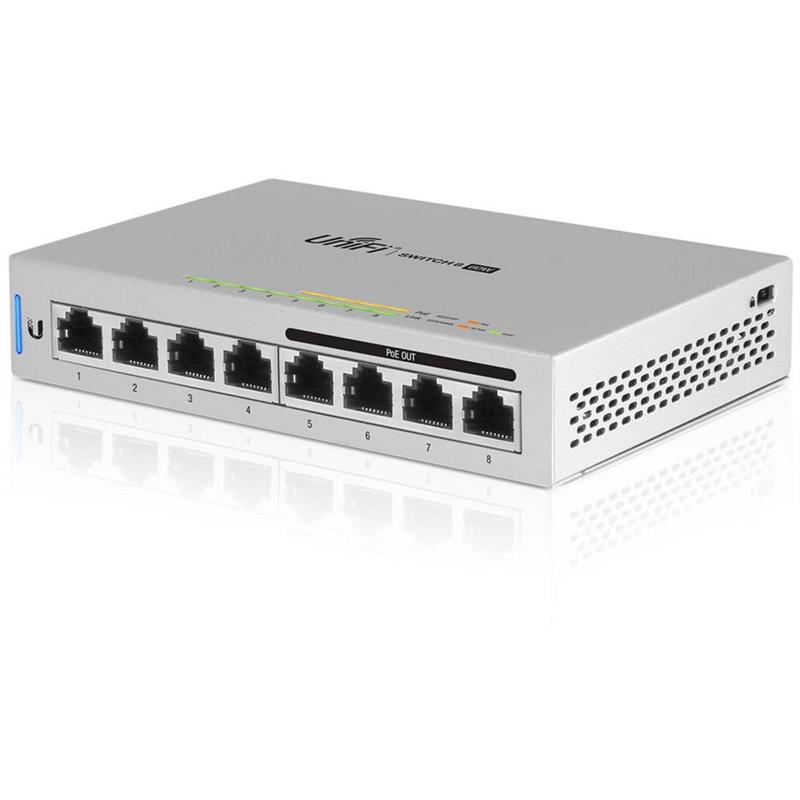 Ubiquiti Switch UniFi 8xRJ45 GBit Managed PoE (60W) Fanless