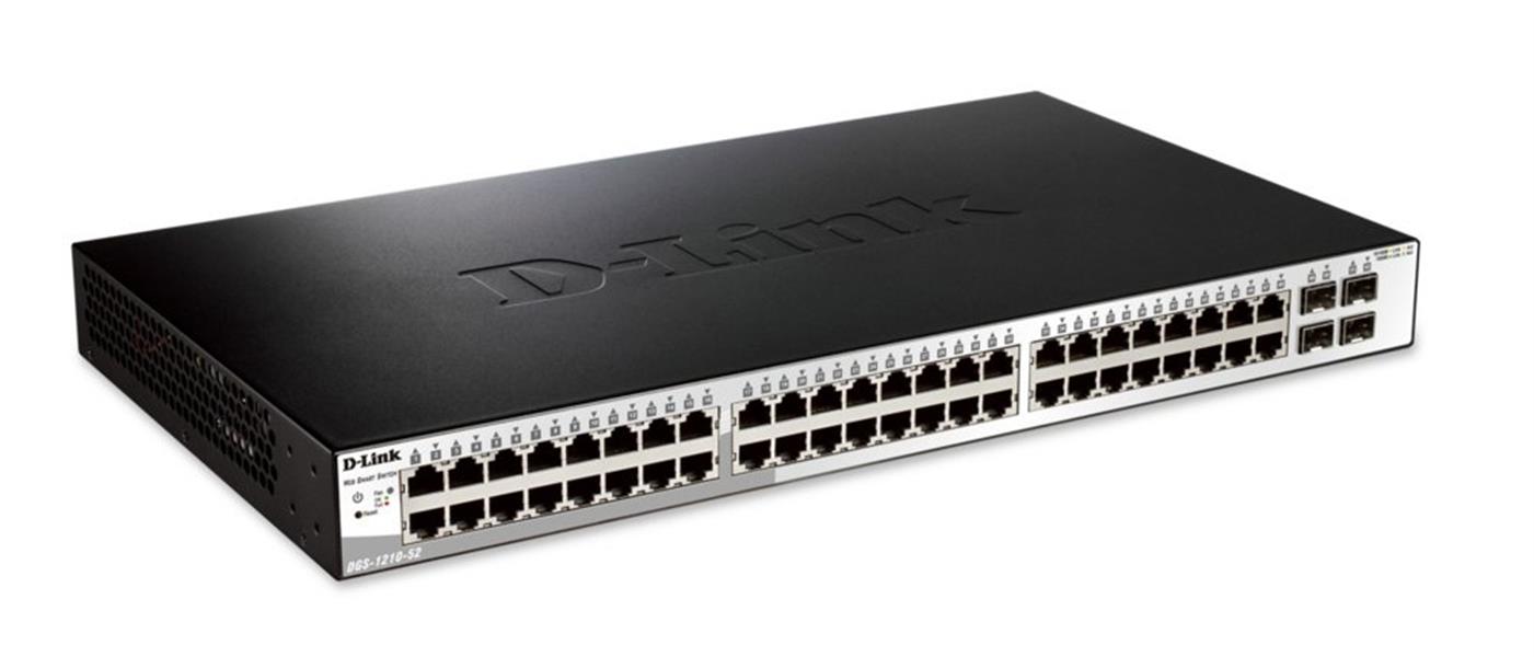 D-Link DGS-1210-52 netwerk-switch Managed L2 Gigabit Ethernet (10/100/1000) Zwart 1U