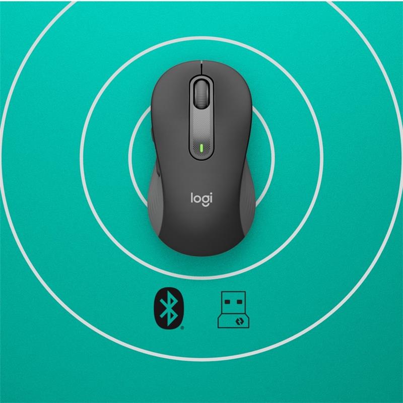 Logitech Signature M650 Draadloze Muis - Voor kleine tot middelgrote handen, 2 jaar batterijduur, stil klikken, aanpasbare zijknoppen, Bluetooth, comp