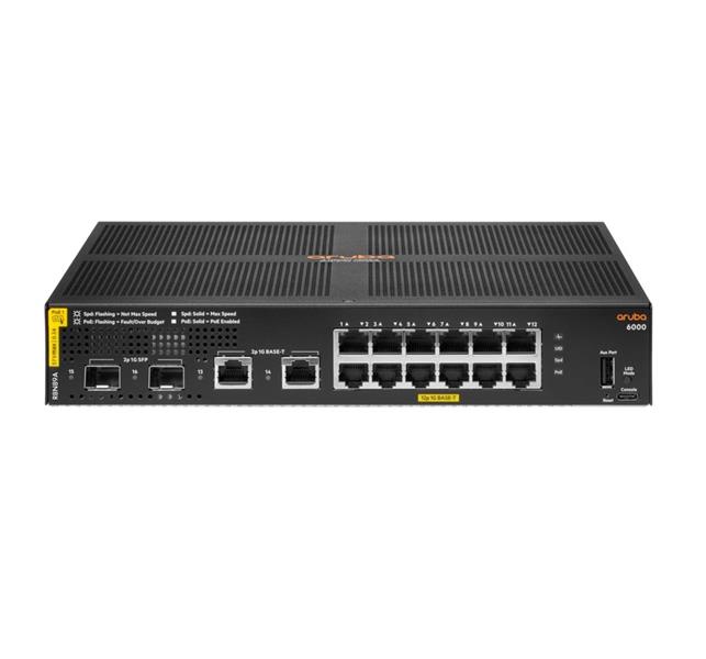HPE Aruba Switch CX 6000 12G 2SFP 12xGBit/2xSFP PoE 139W R8N89A