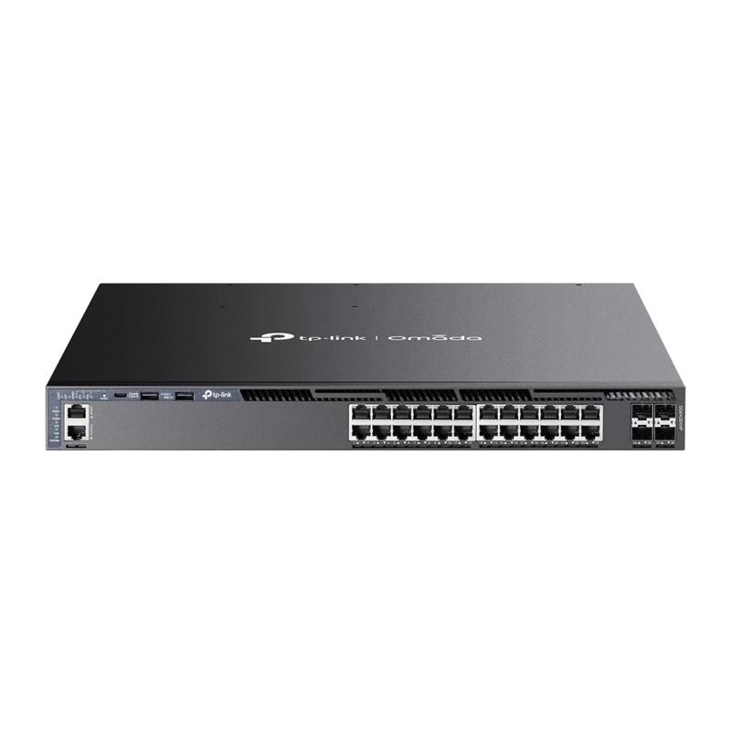 TP-LINK Switch SG6428XHP 24xGBit /4x10Gbit PoE+ Managed Layer 3 +++ Rack Mountable, Omada SDN, 4 Fans