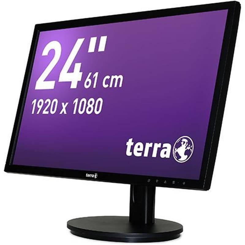 Terra Led Monitor 2435W HA zwart DP+HDMI Greenline Plus 24 inch