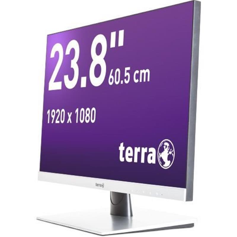 Terra Led Monitor 2462W Zilver DP/HDMI Greenline Plus 24 inch
